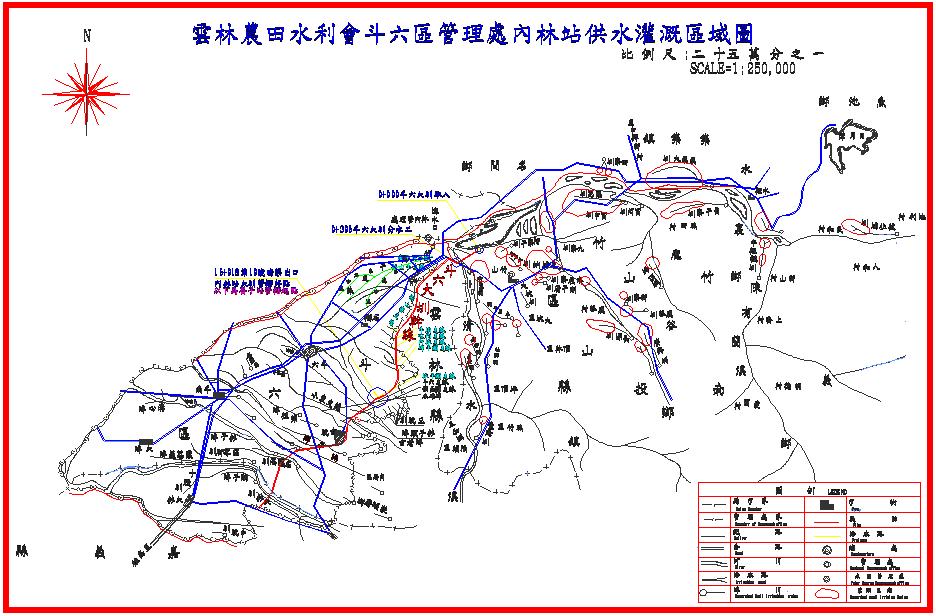 內林站灌溉分佈圖