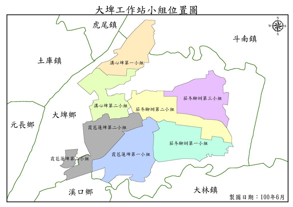 大埤站灌溉分佈圖