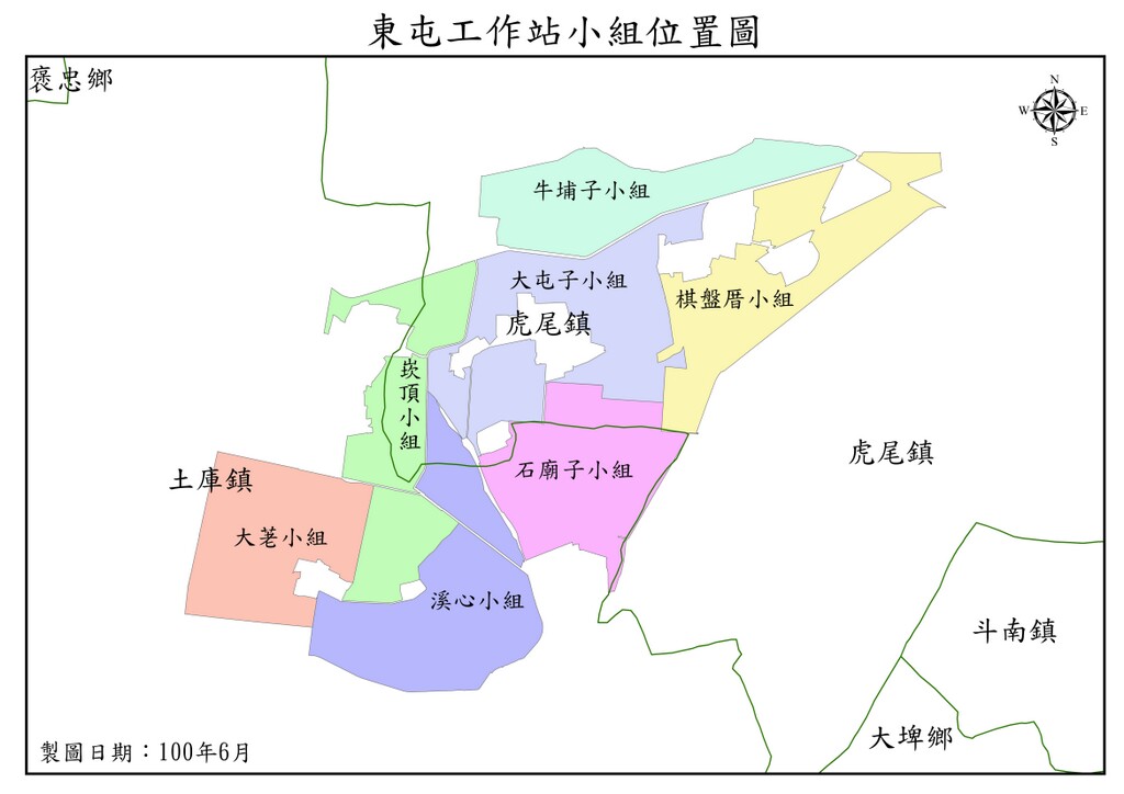 東屯站灌溉分佈圖