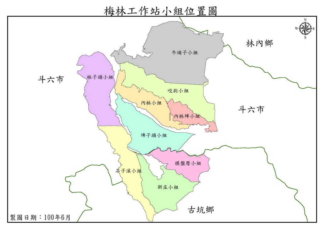 梅林站灌溉分佈圖