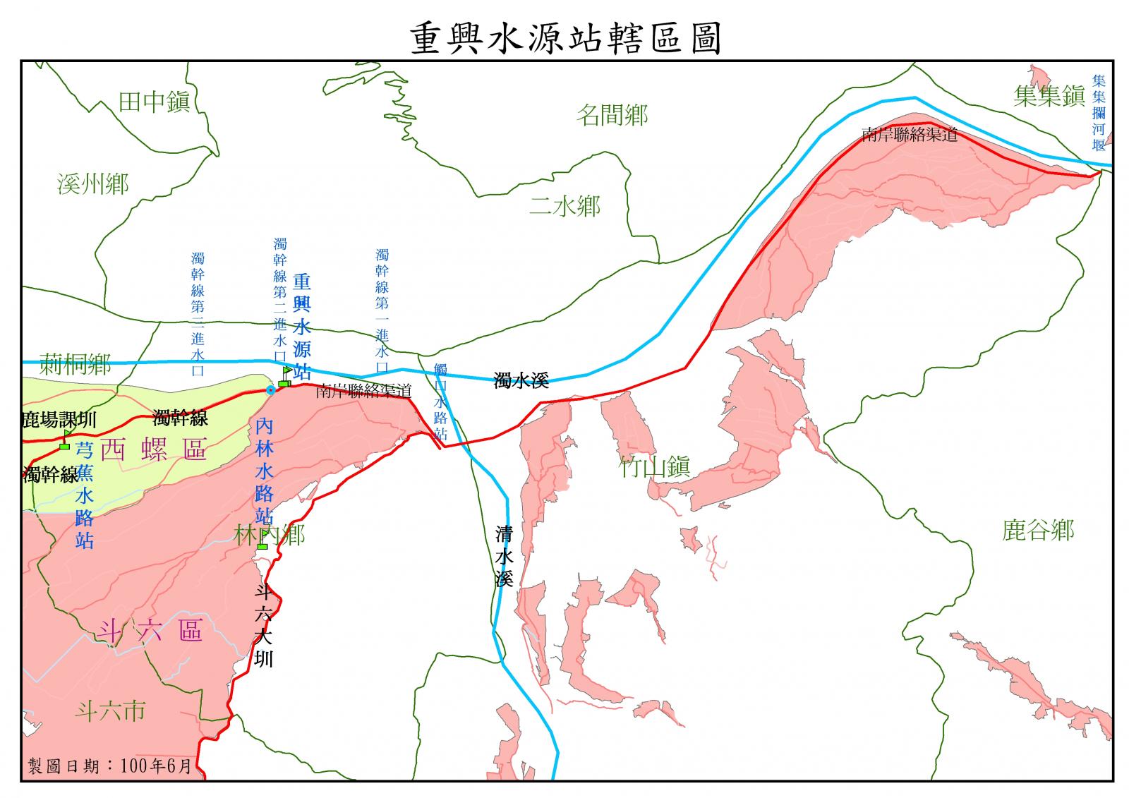 重興站灌溉分佈圖