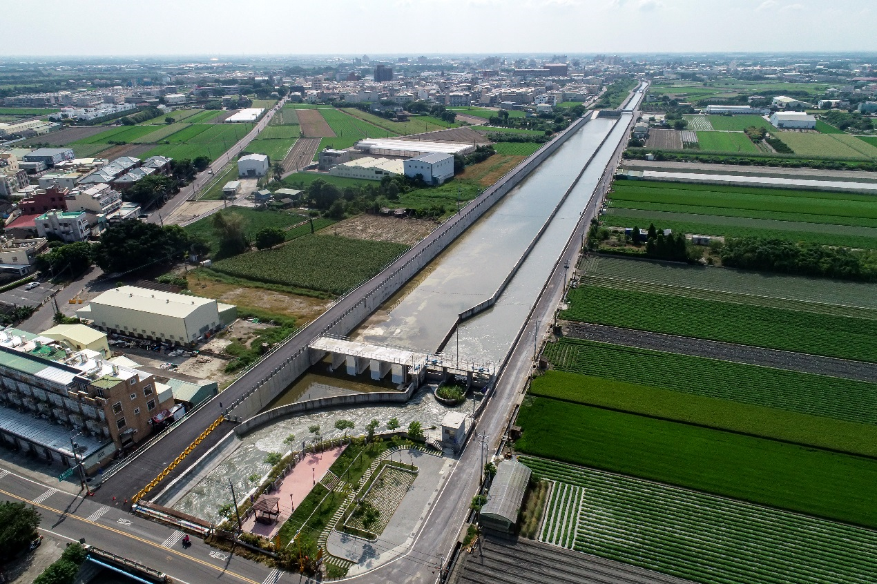 濁幹線調蓄滯洪池施工後